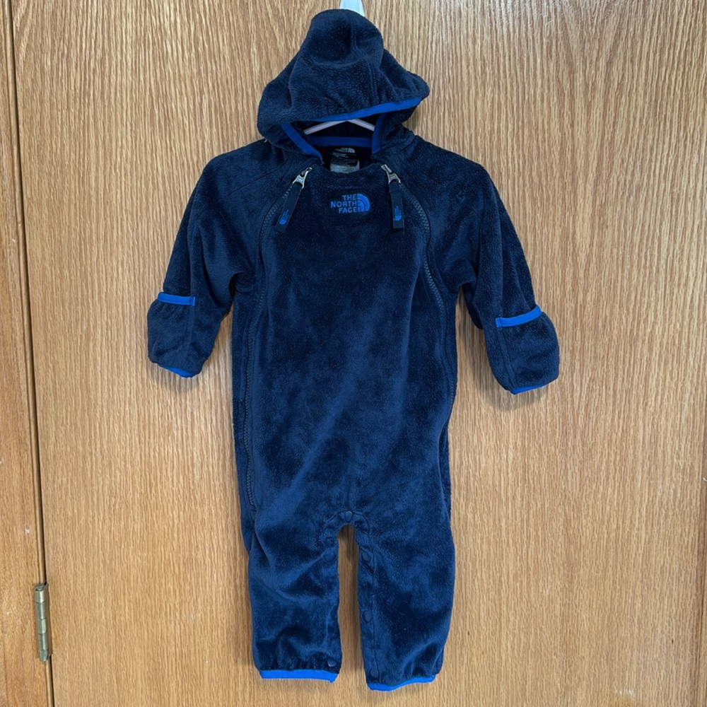 North Face Infant 3-6 Months Chimborazo One Piece Winter Plush Blue